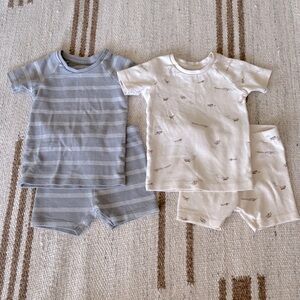 Colored Organics Short Sleeve PJ Sets - 12-18m
